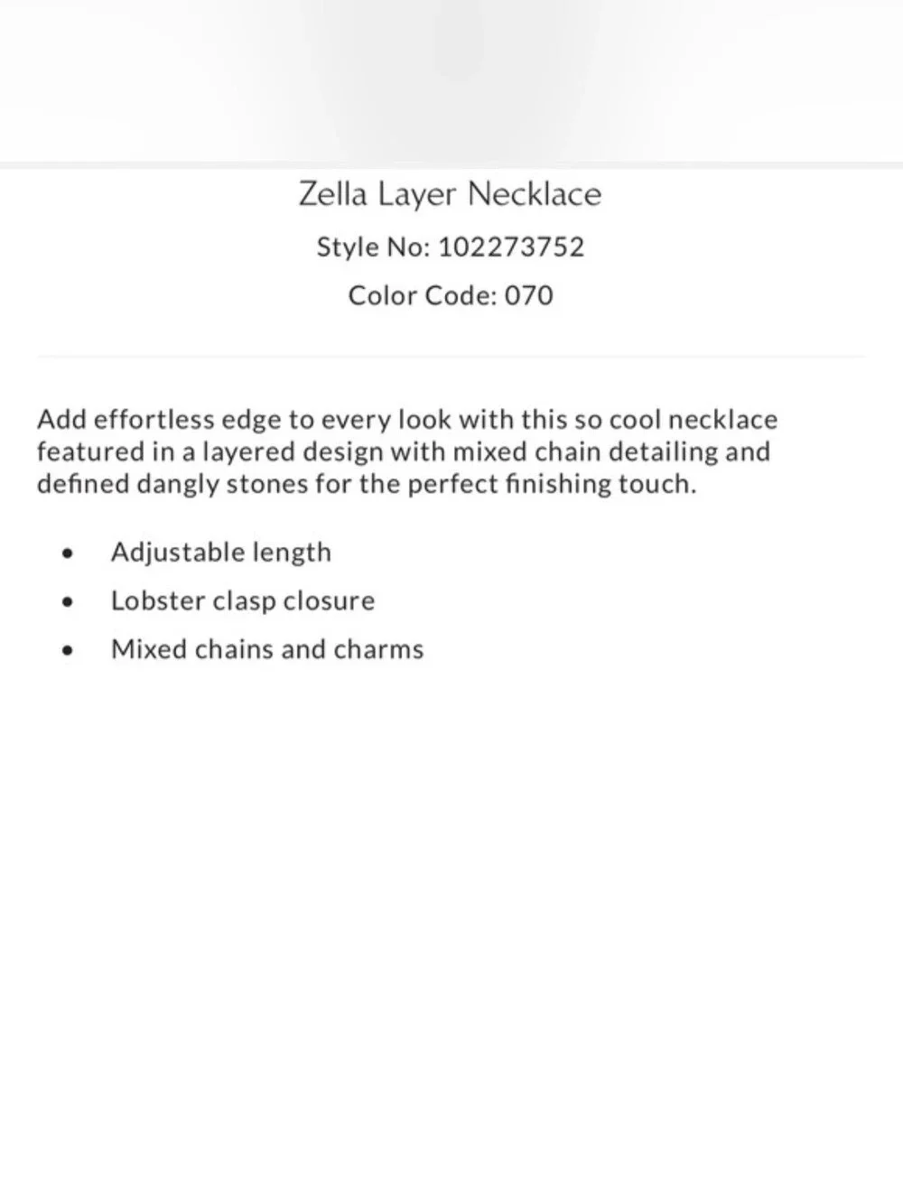 NWOT Free People Zella Layered Gold Necklace